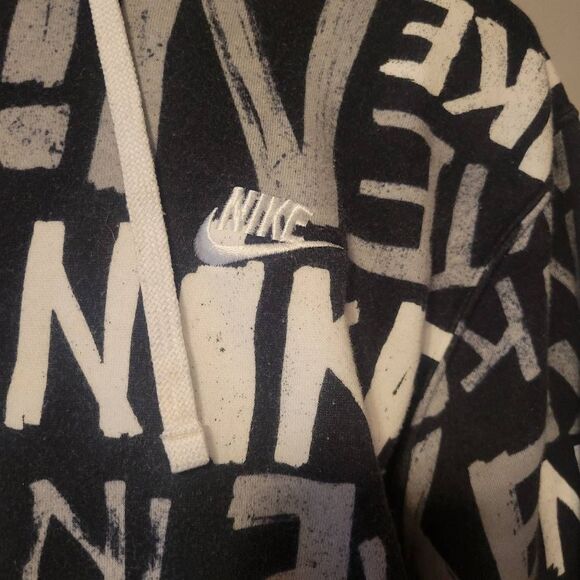 Nike Pull Over Hoodie Sweatshirt w/all over Print Men's Size Medium - Picture 4 of 6